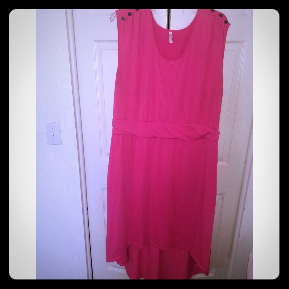 Xhilaration 3x Pink high low maxi dress